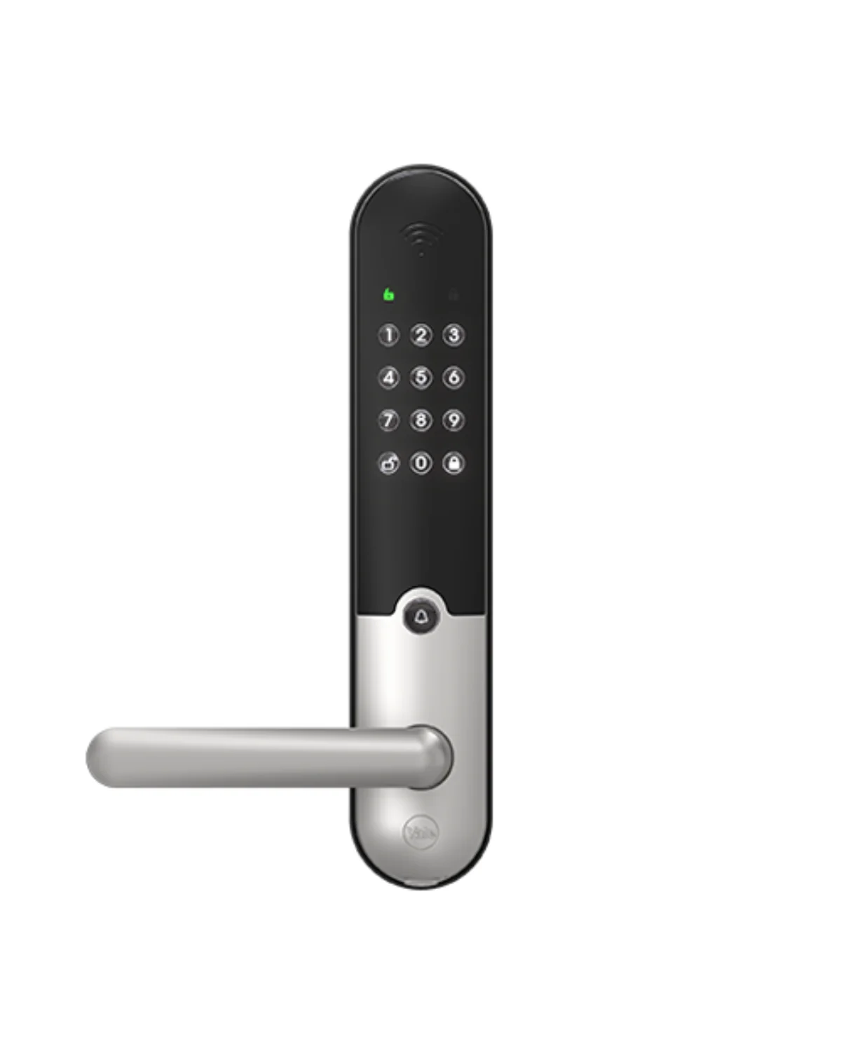Yale Doorman L3S elektronisk dørlås i svart — montert av autorisert låsesmed