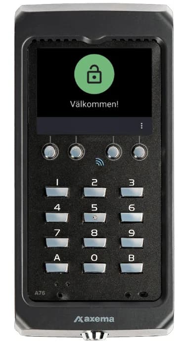 Axema A76 kode- og kortleser med fargedisplay