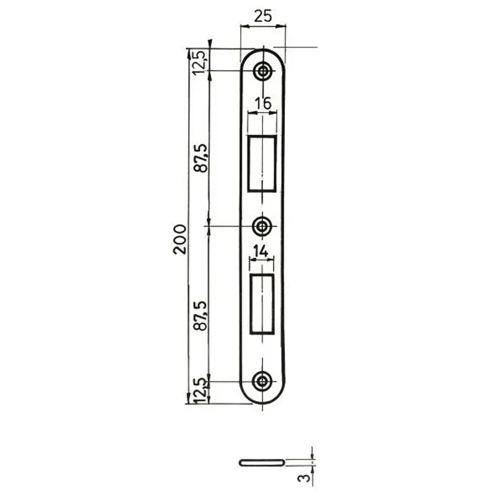ASSA ABLOY SL5016 sluttstykke for aluminiumsprofil